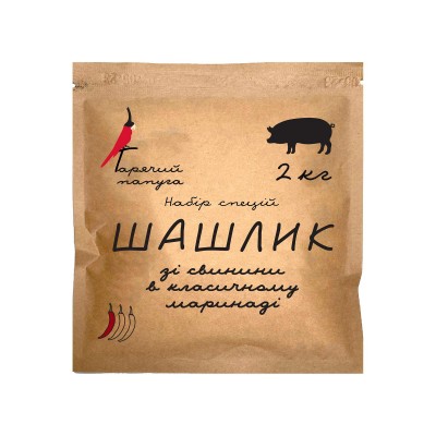 Маринад Гарячий Папуга для шашлыка из свинины классический (2кг)